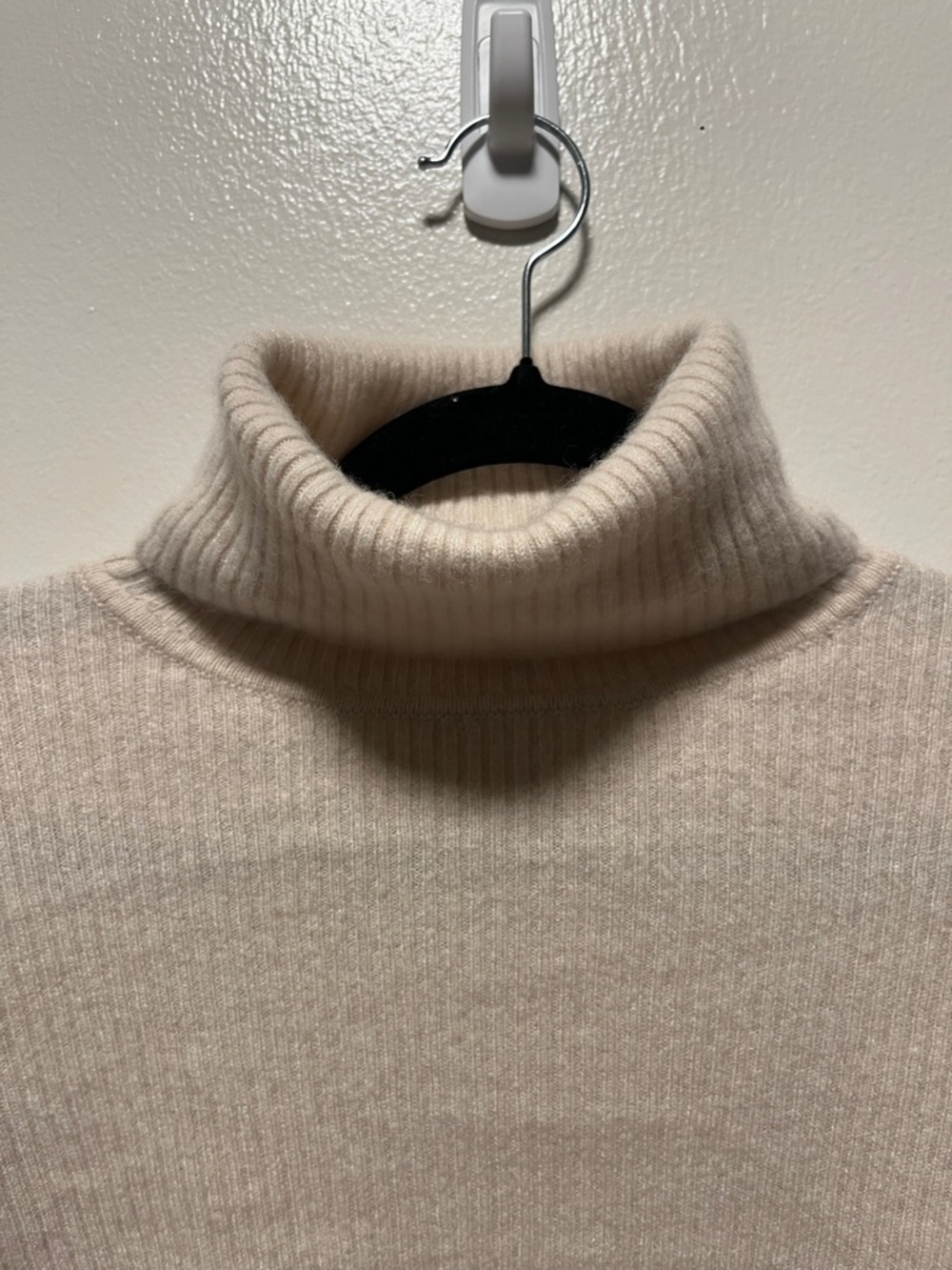 REFORMATION Luisa Cashmere Tan Ribbed Turtleneck Cropped Sweater, Size S - Picture 6 of 11
